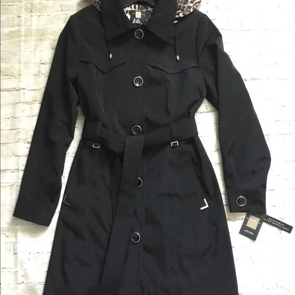 Gallery New York Women's Belted Trench Raincoat M - Picture 5 of 9